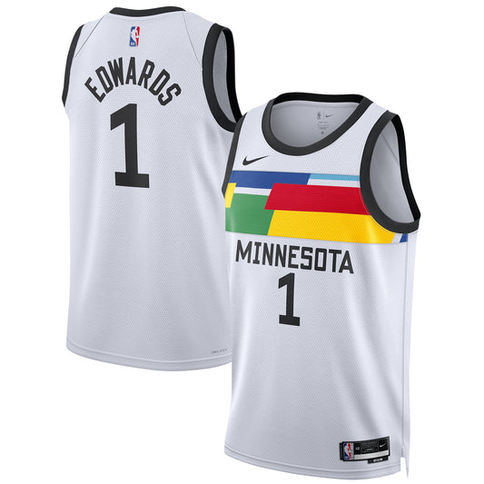 Anthony Edwards Minnesota Timberwolves Nike Unisex 2022/23 Swingman Jersey - City Edition - White